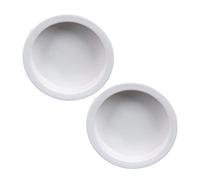 POPETPOP Ensemble De 2 Gamelles pour Reptiles Eau Et Nourriture Boîte Dalimentation pour Lézards en Céramique Gamelle pour Nourriture Noyée Taille Moyenne Ronde Blanche