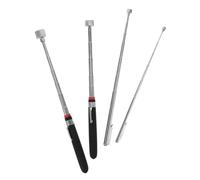 POPETPOP Ensemble de 4 Outils de Ramassage Magnétique Télescopiques en Métal Lumière Led, Longueur Ajustable, pour Inspection sous Voiture et Jardins