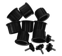 POPETPOP Ensemble de 4 Pièces Bouchons Base de Parasol Noir pour Pied Lourd Insert de Parasol Résistant aux Intempéries Accessoires de Fixation de Terrasse Kit de Remplacement Polyvalent