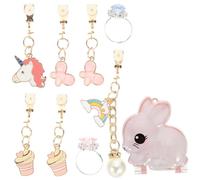 POPETPOP Ensemble De Boucles D'oreilles Clip Sans Perçage Pour Fille, Taille Garçon Et Filles, Design Ice-cream Et Poney, Clips Oreille Adorables Et Solide, Bijoux De Fête Pour Petite Princesse, 1 Lot