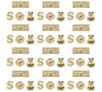 POPETPOP Ensemble de Breloques pour Ongles en Alliage Doré 200pcs Paquet à Monnaie, Pièces Longues et Rondes, Accessoires Nail Art Légers et Résistants pour Événements et Festivals