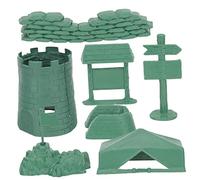POPETPOP Ensemble de Modèles Militaires DIY 21 Pièces pour Garçon et Filles 4-7 Ans Jouets de Bac à Sable Kits de Construction de Scènes pour Garçons