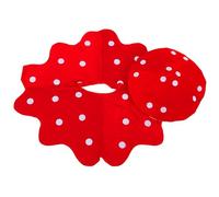 POPETPOP Ensemble Déguisement Champignon Rouge pour Garçon et Filles et Adulte, Chapeau de Seau à Champignons et Cape Taille Unique, Costume Cosplay Fête Halloween et Carnaval, Accessoires