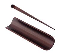 POPETPOP Ensemble D'ustensiles à Thé en 2 Pièces pour Cérémonie Gong Fu, Précise et Aiguille Nettoyante, Design Élégant Naturel Marron pour Bureau et Extérieur