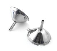 POPETPOP Entonnoirs Mini Acier Inoxydable avec Filtre Intégré et Boucle Ustensiles Cuisine Inox pour Huile Sauce Soja Liquide Transfert et Rangement Mural Pratique
