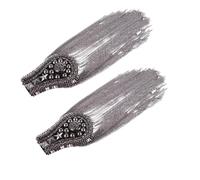 POPETPOP Épaulettes à Pompon 2 Pcs Pour Femmes Et Hommes, Couleur Gunmetal, Alliage Sans Nickel, Décor De Franges Élégant, Accessoire Mode Polyvalent Pour Soirées Et Costumes D’automne-hiver