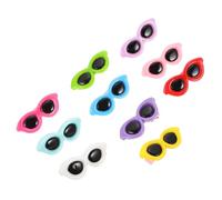 POPETPOP Épingles à Cheveux Couleur Aléatoire en Plastique pour Chiens Forme Lunettes de Soleil, 10 Pièces, Accessoire Chic pour Fixer et Maintenir la Coiffure en Vie