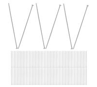 POPETPOP Épingles à Tête Plate en Acier Inoxydable 07 X 50 MM 300 Pièces Accessoires pour Fabrication de Bijoux Goupilles pour Bracelets et Boucles D’Oreilles DIY Décoration Perles