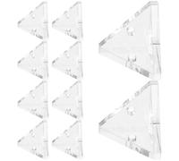 POPETPOP Équerres Triangulaires Transparentes en Acrylique 10 Pièces Vis et Écrou, Supports d'angle pour Fixation d'Armoire et Étagère, Fixation de Joint Polyvalente pour Usage Industriel