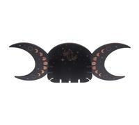 POPETPOP Étagère Murale Bois Bohème pour Décoration Intérieure Support Rangement Suspendu pour Ornement Présentoir Lune Phase Cristal Pratique et Résistant