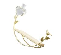 POPETPOP Étagère Murale Nordique en Fer Doré, Étagère de Rangement Multifonctionnelle pour Salon et Chambre, Support Mural Simple et Pratique pour Objets Divers, Design Single Layer,