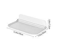 POPETPOP Étagère Murale Pliante Blanche Rangement Salle de Bain sans Perçage Support Solide Multi-Usage pour Cuisine et Chambre