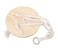 POPETPOP Étagère Murale Suspendue Bohème Tressée en Bois et Coton | Design Tressé Franges, Format Rond, pour Fenêtre, Succulentes et Petits Objets Déco