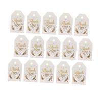 POPETPOP Étiquettes de Remerciement à Suspendre Forme Rectangulaire Bords Arrondis 100 en Papier Lisse et Épaisse pour Boîte à Bonbons Décoration Mariage