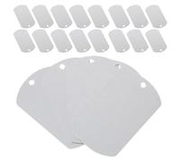 POPETPOP Étiquettes Métalliques Vierges pour Chiens 50 Pcs 50 X 29 X 1 MM Plaques d'Identification Personnalisables Gravure Double Face pour Colliers en Aluminium