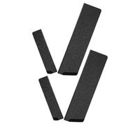 POPETPOP Étui à Couteaux 4 Pièces en Plastique Noir Floqué - Protection Anti-Rayures Doublure Velours - Compatible 5 et 8 - Rangement Portable pour Couteaux Cuisine Chef et Hachoir