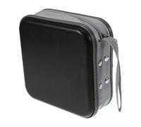 POPETPOP Étui De Rangement CD DVD Disques De Transport Compact pour Voiture Boîtier Rigide Pratique Et Élégant Organisateur De Disques Noir