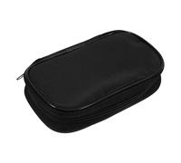 POPETPOP Étui de Transport Rigide pour Détecteur de Glycémie et Accessoires Poche Noire Compacte Fermeture Éclair Organisateur Pratique pour Fournitures Médicales et Soins du Diabète en