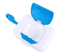 POPETPOP Étui Portable en Plastique Pp Léger pour Lingettes Humides Bébé Bleu Crochet pour Paquet à Langer, pour Usage Extérieur