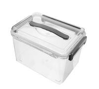 POPETPOP Étui Rigide en Acrylique Transparent Gris Moyen pour Objectifs Photo Boîte de Rangement Antichoc Compatible Multi-Modèles Organiseur Portable pour Voyages et Studio Protection