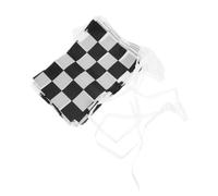 POPETPOP Fanion à Carreaux Noir et Blanc Guirlande Drapeaux pour Décoration Fête Thème Course et Anniversaire Voiture