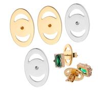 POPETPOP Fermoirs De Boucles D’oreilles Antichute, Supports Lourds En Cuivre Et Silicone, 2 Paires Dorées Et Plaquées Platine, Accessoires Sûrs Pour Boucles Clous, Protège Oreilles Au Quotidien
