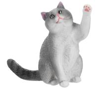 POPETPOP Figurine Chat British Shorthair Réaliste Petite Statue Décorative Résistante pour Bureau et Jardin