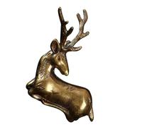 POPETPOP Figurine de Faon Rétro en Laiton Or Mini Portable 2 Pièces pour Décoration Voiture ou Présent Léger et Élégant