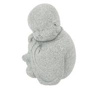 POPETPOP Figurine de Moine en Grès Naturel Sculpture de Petit Moine pour Décoration de Jardin D'aquarium
