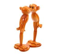 POPETPOP Figurine de Singe Résine Couple Amoureux Décoration Compacte pour Bureau Étagère Salon Chambre Sculpture Romantique pour Mariage et