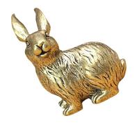 POPETPOP Figurine Lapin Zodiac Laiton Vintage Décoration Bureau Rétro Ornement Lièvre Créatif pour Pâques et Noël Petite Statuette Animale