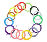 POPETPOP Filament pour Stylo 3D Pcl Basse Température 175 MM Recharge 15 Couleurs Aléatoires Consommables D’Impression Écologique Compatible Garçon et Filles et Loisirs Créatifs