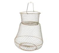 POPETPOP Filet de Pliable Panier Garde Poisson avec Fond Plat Poignée Pratique pour Carpe et Mer Filet Portable pour Protection et Capture Facile