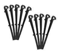 POPETPOP Fixations de Gouttière en Plastique Noir Clips de Protection de Gouttière Crochet Droit Lot de 50 Pièces Accessoires Solide pour Installation et Entretien de Protège-Gouttières