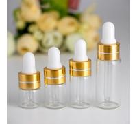 POPETPOP Flacon Compte-Gouttes en Verre 50Pcs 2Ml Transparent pour Huiles Essentielles Bouteilles de Voyage pour Pratique et Solide