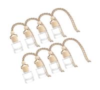 POPETPOP Flacon de Parfum Rechargeable pour Voiture Lot de 8 Pendentif en Verre Diffuseur d'Huiles Essentielles Décoration Intérieure pour Créer une Atmosphère Romantique Facile à Suspendre