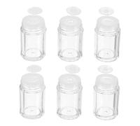 POPETPOP Flacon De Poudre Pour Femme 6 Pièces 10ml Mini Taille Portable Tamis Et Couvercle Pour Voyage Cosmétique Set Bouchons 12 Trous 3 Trous