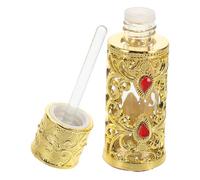 POPETPOP Flacon Rechargeable en Verre Décoratif avec Pierres Précieuses de Dubaï Flacon Voyage Portable pour Huiles Essentielles et Fragrances Arabesques Vintage