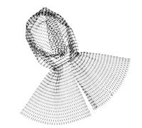 POPETPOP Foulard en Filet Noir Strass pour Femmes, Bandeau Pratique et Élégant en Maille, Usage Quotidien Style Charmant
