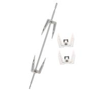 POPETPOP Fourchette à Poulet Rôti en Acier Inoxydable, Accessoire Tournebroche Tige de 34 Cm et Vis, Adaptée pour Rôtissoire Barbecue et Friteuse à Air Chaud