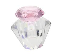 POPETPOP Gobelet En Cristal Pour Nail Art Avec Couvercle, , Verre Hexagonal Translucide Rose, Accessoire De Mélange Liquide Pour Manucure Professionnelle Et Passionnées De Beauté