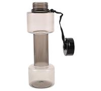 POPETPOP Gourde de Sport Portable 700 Ml en Plastique Gris d'Haltère Bouchon Étanche Gourde pour Boisson Énergétique et Entraînement Extérieur Bouteille Résistante aux Réutilisable