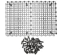 POPETPOP Grille Modulaire pour Fontaine de Jardin en Plastique Noir avec Support Inférieur, Conception à Assemblage, Aération Efficace pour Racines de Plantes en Aménagement Paysager