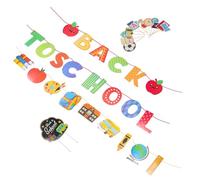 POPETPOP Guirlande de Décoration de Rentrée Scolaire en Papier Corde, Usage Polyvalent et Installation Facile pour Événements Scolaires et Salles de olorées