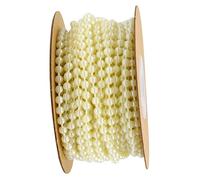 POPETPOP Guirlande de Perles Plastique Beige Chaîne DIY Décorative pour Bijoux Bracelets Mariage Perles Fixées Résistantes pour Loisirs Créatifs