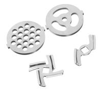 POPETPOP Hachoir à Viande Électrique Lame et Grille en Acier Inoxydable 4 Pièces Accessoires Cuisine pour Découpe de Viande Domestique et Plaque Perforée