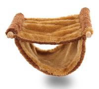 POPETPOP Hamac pour Hamster Chaud en Tissu Doux Café L Lit Décoratif et Confortable Suspendu pour Cobayes Chinchillas et Petits Rongeurs Accessoire de Cage pour Garder Chaud