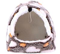 POPETPOP Hamac Suspendu en Coton pour Petits Animaux de Compagnie Lit Chaud d'hiver Crochet pour Hamsters Cochons d'Inde et Rats Panier Mural Douillet et Pratique