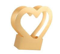 POPETPOP Heart Shaped Paper Flower Box With Handle Decorative Present Box For Weddings Parties And Celebrations Floral Packaging
