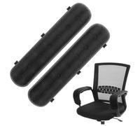 POPETPOP Housse D’accoudoir de Fauteuil, Coussins en Velours Cristal Noir | 1 Paire, Pose Simple et Entretien Facile, Protège L’accoudoir, pour Fauteuils de Détente et Sièges Bras